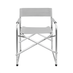 Chaise pliante Textilene aluminium et tissu ONSHORE 55x57x82cm