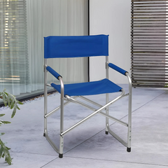 Chaise pliante Textilene aluminium et tissu ONSHORE 55x57x82cm