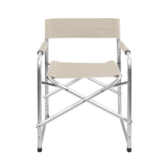 Chaise pliante Textilene aluminium et tissu ONSHORE 55x57x82cm