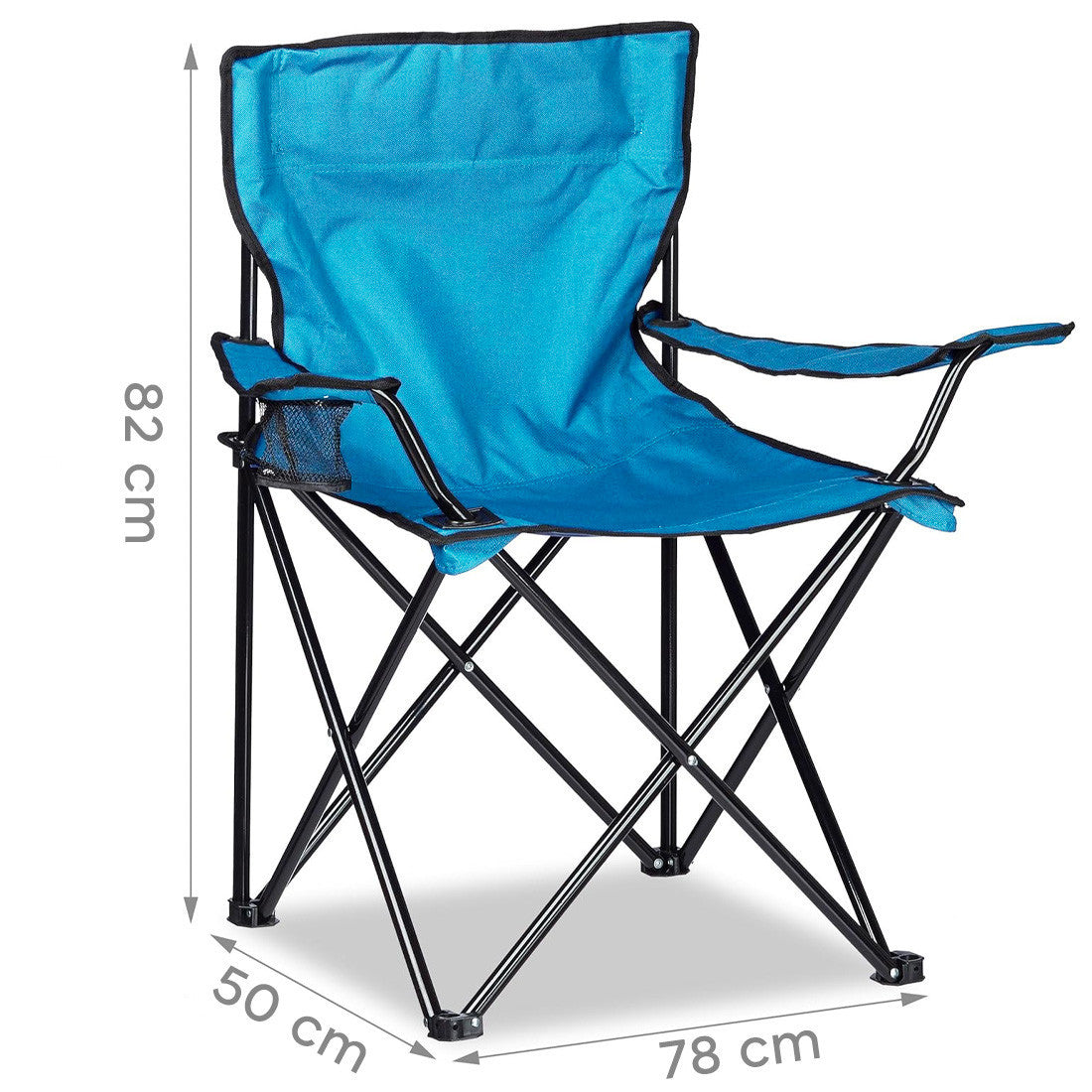 2971 Chaise pliante camping et jardin MIAMI avec pose-verre et canettes