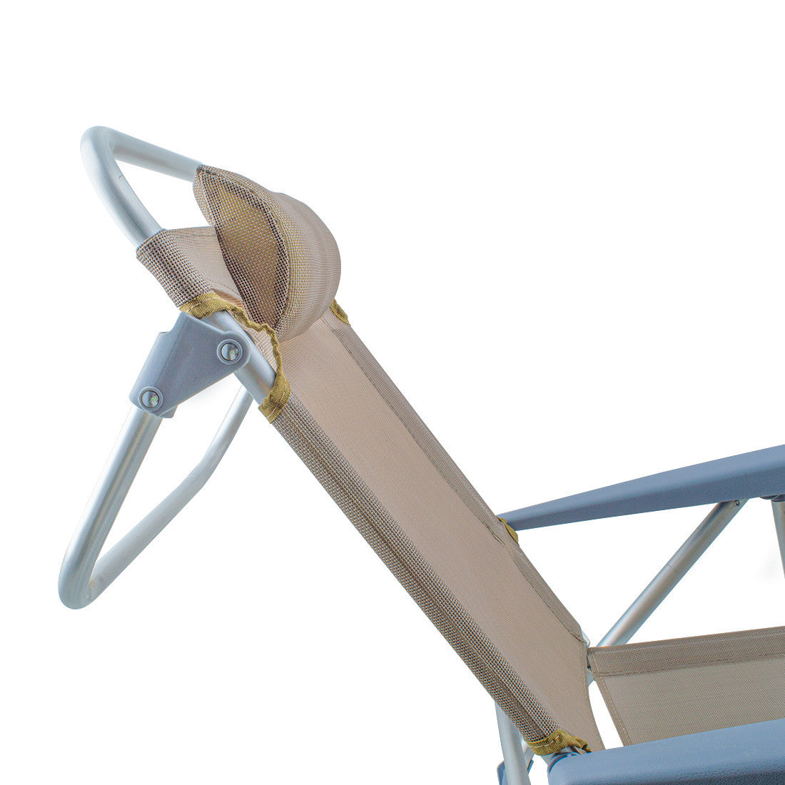 Chaise de plage Spiaggina en Textilène avec coussin inclinable en aluminium
