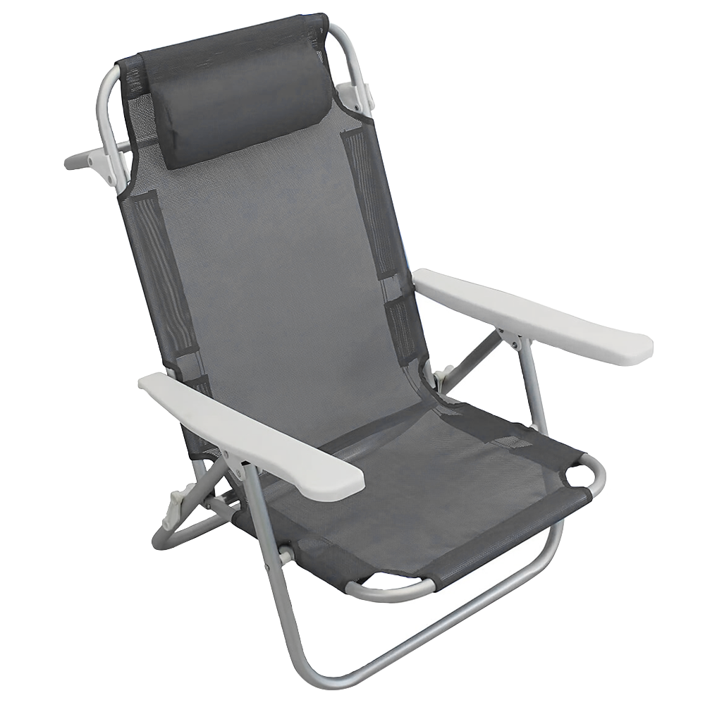 Chaise de plage Spiaggina en Textilène avec coussin inclinable en aluminium
