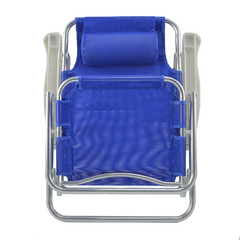Chaise de plage Spiaggina en Textilène avec coussin inclinable en aluminium