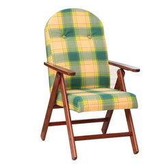 AMALFI Fauteuil en Bois MASLEGNO Fauteuil inclinable Coussin Rembourré 108x65x60