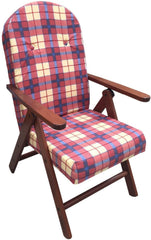 AMALFI Fauteuil en Bois MASLEGNO Fauteuil inclinable Coussin Rembourré 108x65x60