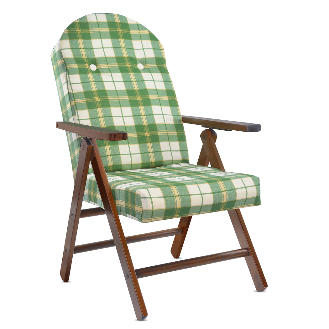 AMALFI Fauteuil en Bois MASLEGNO Fauteuil inclinable Coussin Rembourré 108x65x60