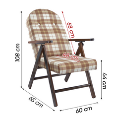 AMALFI Fauteuil en Bois MASLEGNO Fauteuil inclinable Coussin Rembourré 108x65x60