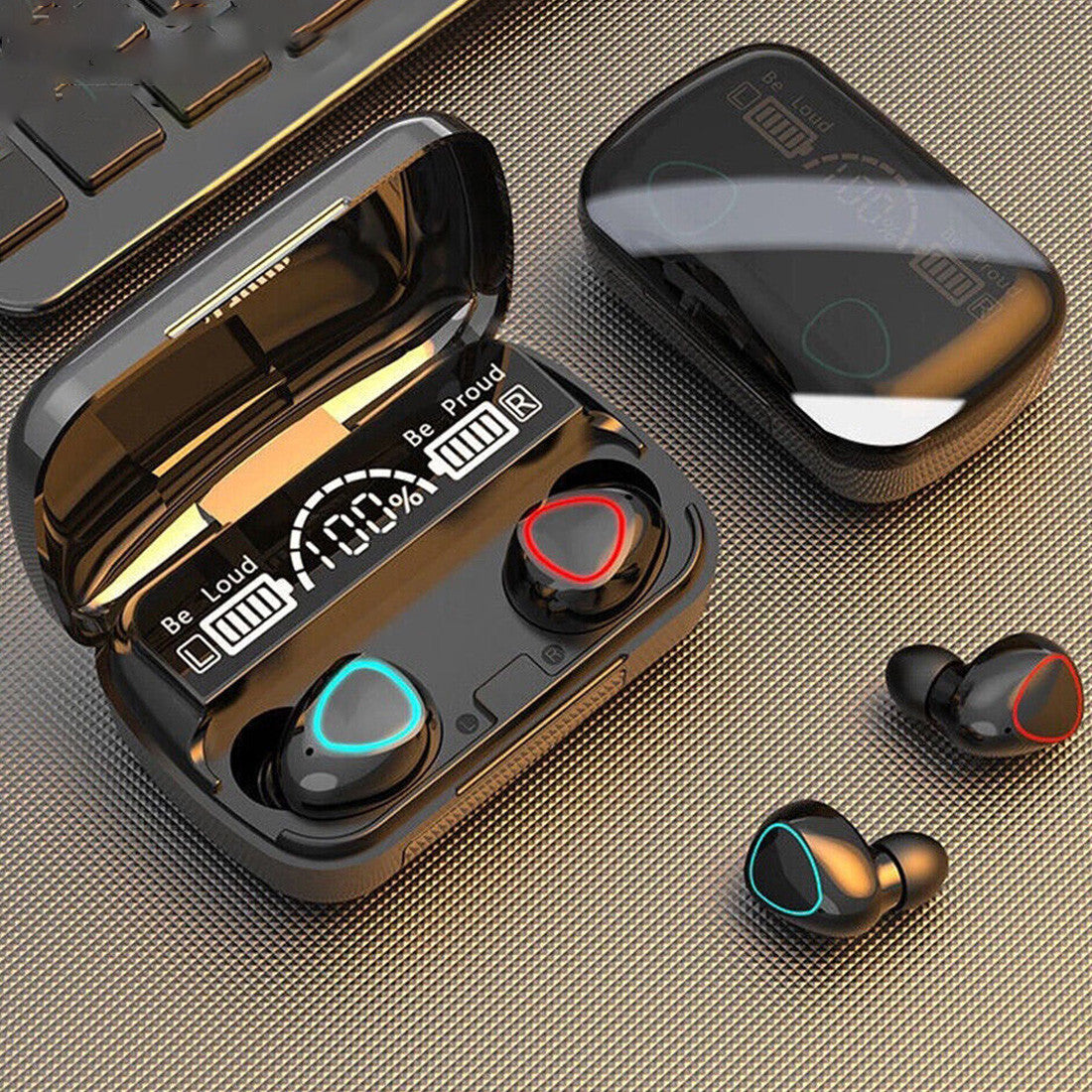 Écouteurs tactiles sans fil Bluetooth 5.3 Microphone affichage LED, sans fil