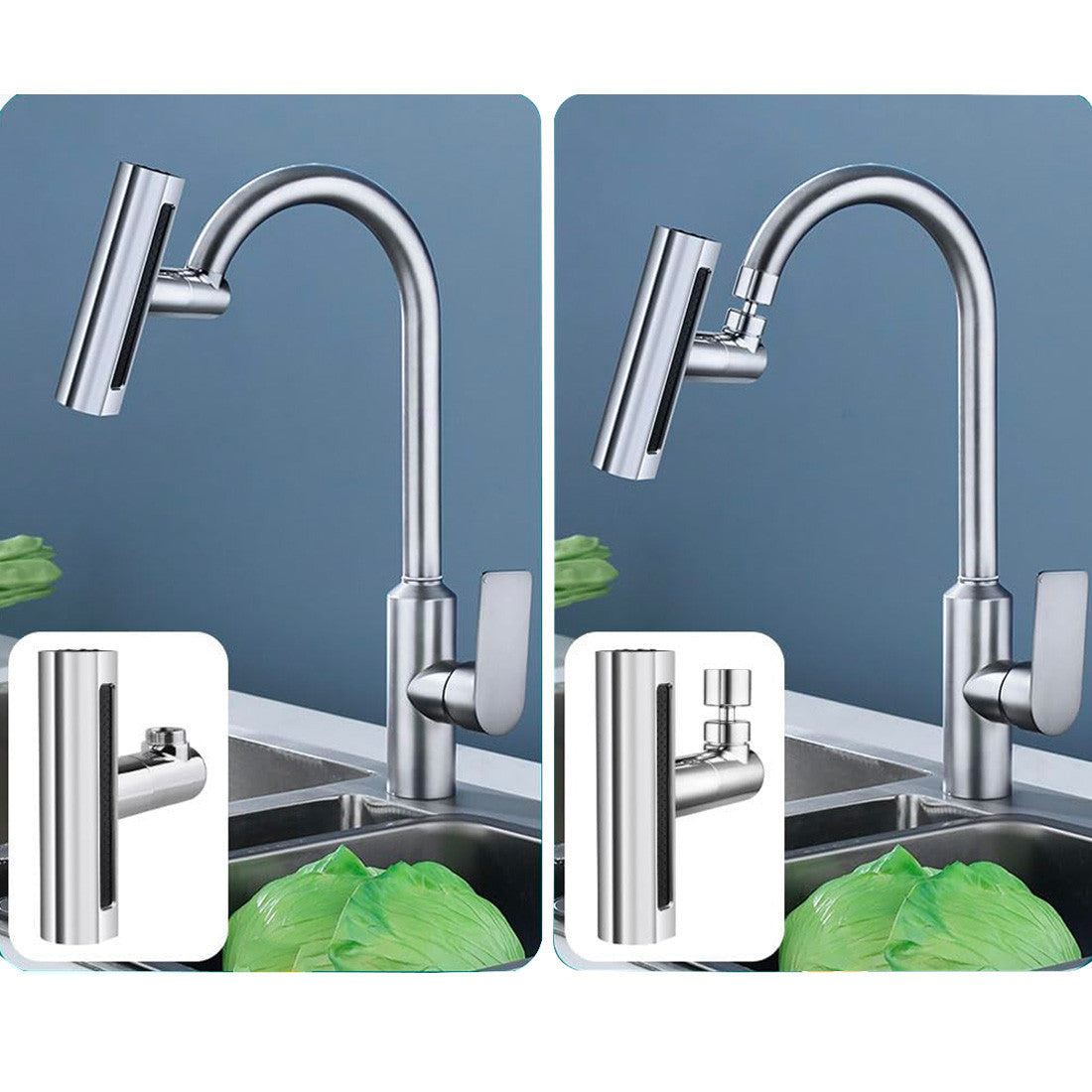Aérateur robinet cuisine Rotation 360 Extension d'évier salle bain multifonction
