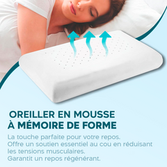 4 pièces Oreiller Cervical mémoire forme 11cm haleine fraîche aloe Vera