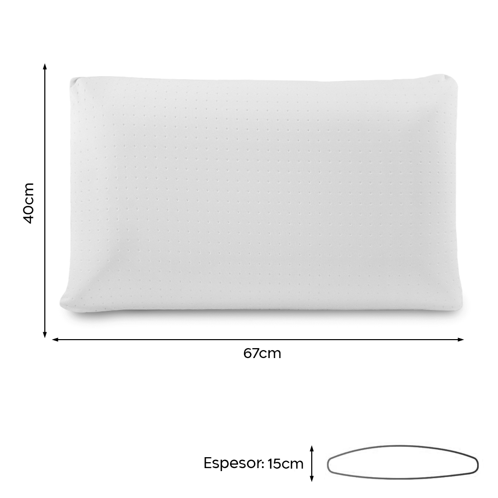 2 pièces Oreiller orthopédique  mémoire de forme épaisseur 15cm pour cervicales