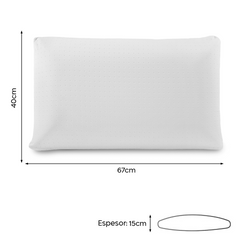 2 pièces Oreiller orthopédique  mémoire de forme épaisseur 15cm pour cervicales