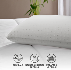 4 pièces Oreiller Cervical mémoire forme 15cm haleine fraîche aloe Vera
