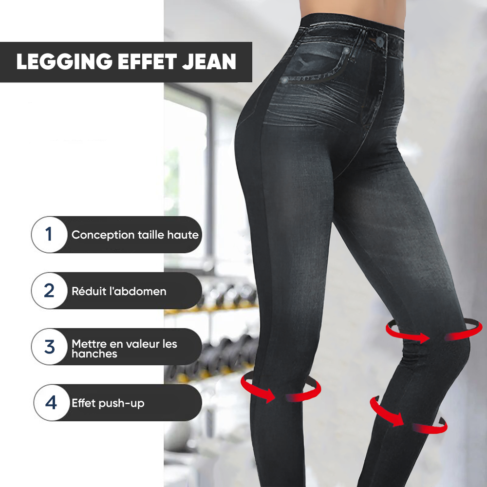Ensemble de 3 Leggings Femme Effet Jeans GIADA