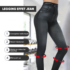 Ensemble de 3 Leggings Femme Effet Jeans GIADA
