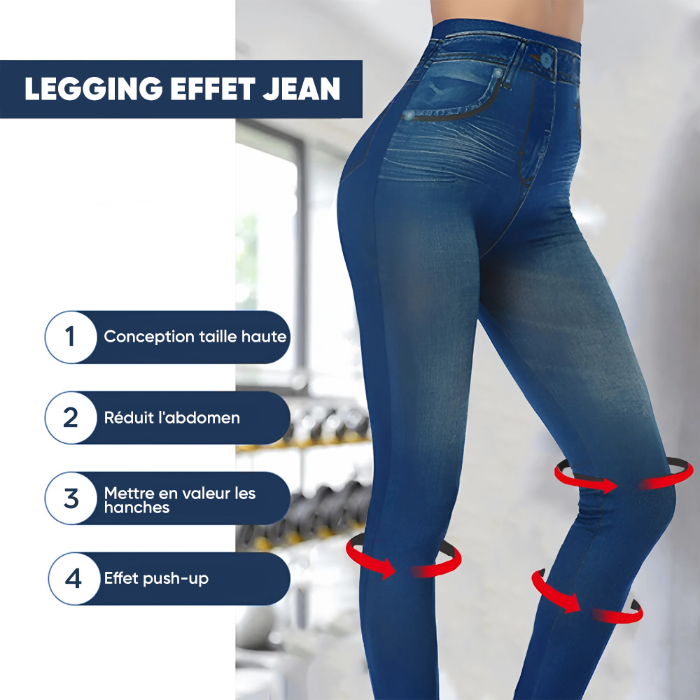 Ensemble de 3 Leggings Femme Effet Jeans GIADA