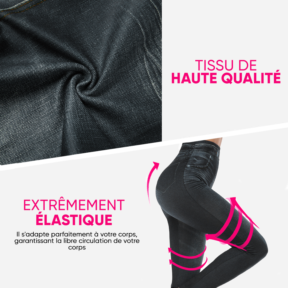 Ensemble de 3 Leggings Femme Effet Jeans GIADA