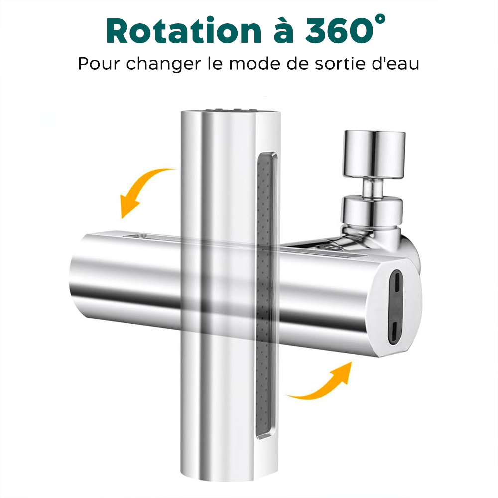 Aérateur robinet cuisine Rotation 360 Extension d'évier salle bain multifonction