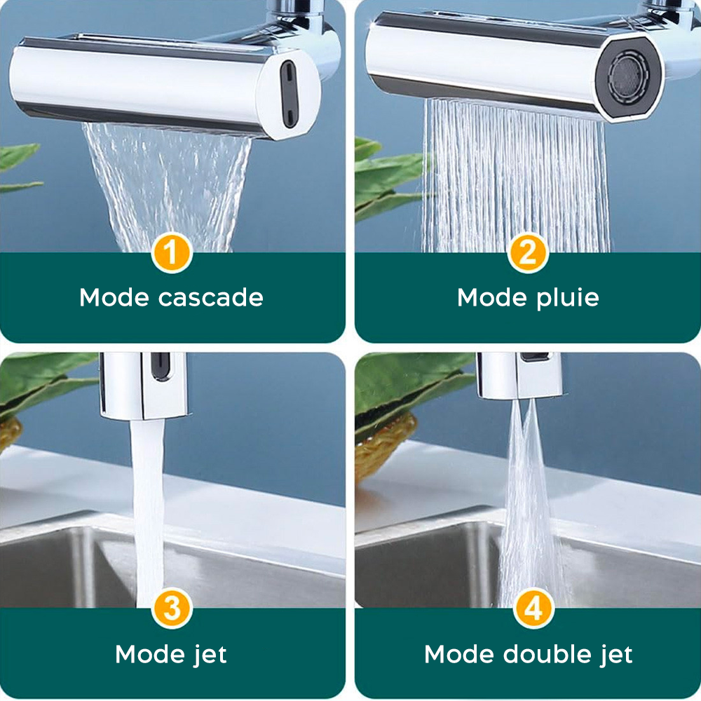 Aérateur robinet cuisine Rotation 360 Extension d'évier salle bain multifonction