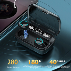 Écouteurs tactiles sans fil Bluetooth 5.3 Microphone affichage LED, sans fil
