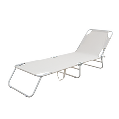 2 pièces chaises longues pliantes en acier 2309 dossier inclinable 4 Positions
