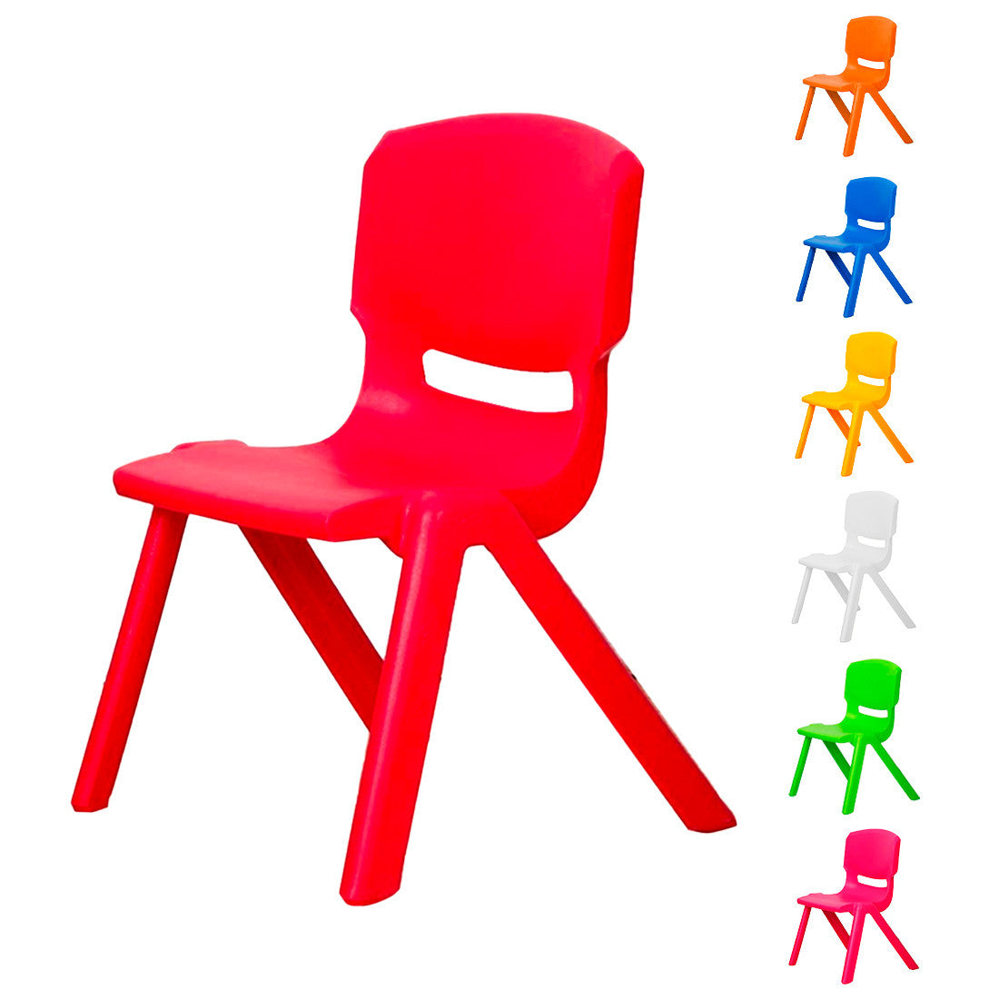 173710 Chaise colorée pour enfants en plastique résistant 26 x 30 x 50 cm