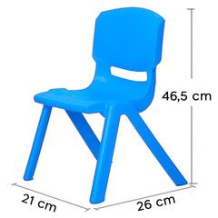 173710 Chaise colorée pour enfants en plastique résistant 26 x 30 x 50 cm
