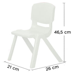 173710 Chaise colorée pour enfants en plastique résistant 26 x 30 x 50 cm