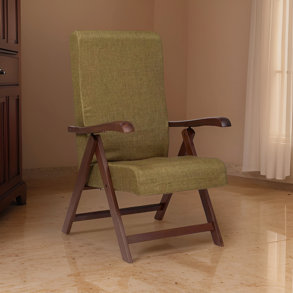 Fauteuil en Bois de Hêtre Noyer Miami MAS272 Dossier Inclinable Relax 65x112x75