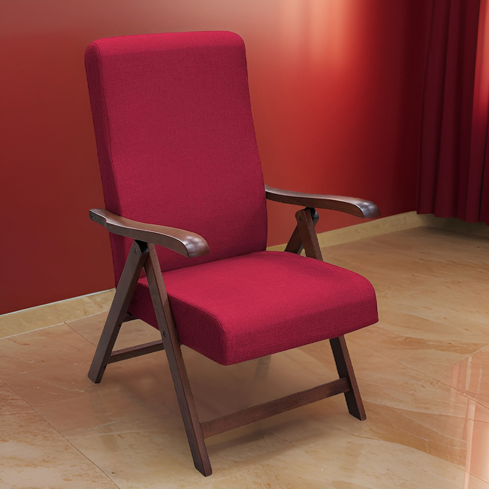 Fauteuil en Bois de Hêtre Noyer Miami MAS272 Dossier Inclinable Relax 65x112x75