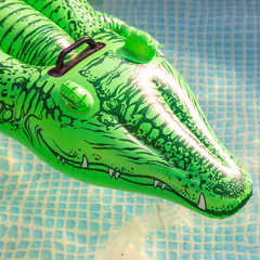 Crocodile gonflable 150cm pour enfants à chevaucher avec poignée pour piscine