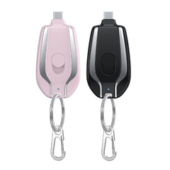 Porte-clés Powerbank 1500mAh Chargeur d'urgence portable Câble USB-C