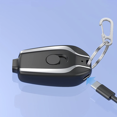 Porte-clés Powerbank 1500mAh Chargeur d'urgence portable Câble USB-C