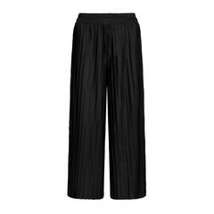 Pantalons longs d'été femme avec jambes larges et plissé texturé à taille haute