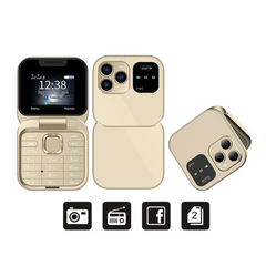 Téléphone de poche pliable 1,77" I16 PRO Double SIM Caméra Bluetooth MP4