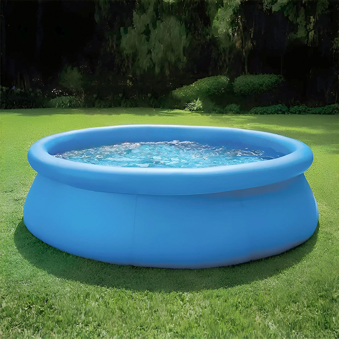 Piscine autoportante ronde avec boudin gonflable PVC BL568 et filtre 244xH66cm