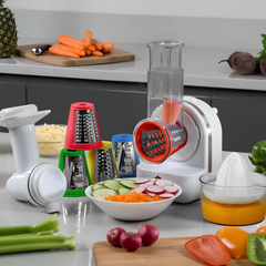 Robot de cocina multifunción 3 en 1 exprimidor rallador batidora y cortadora
