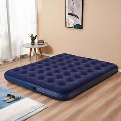 Matelas gonflable double pour le camping et maison avec effet floqué 191x137cm
