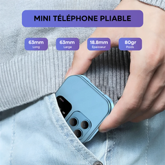 Téléphone de poche pliable 1,77" I16 PRO Double SIM Caméra Bluetooth MP4