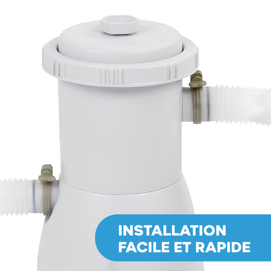 Piscine autoportante ronde avec boudin gonflable PVC BL573 et filtre 366xH76cm