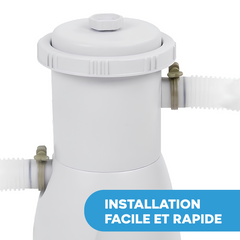 Piscine autoportante ronde avec boudin gonflable PVC BL568 et filtre 244xH66cm