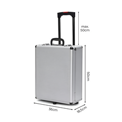 Boîte outils roulettes 849pz valise professionnelle bricolage accessoires mixtes