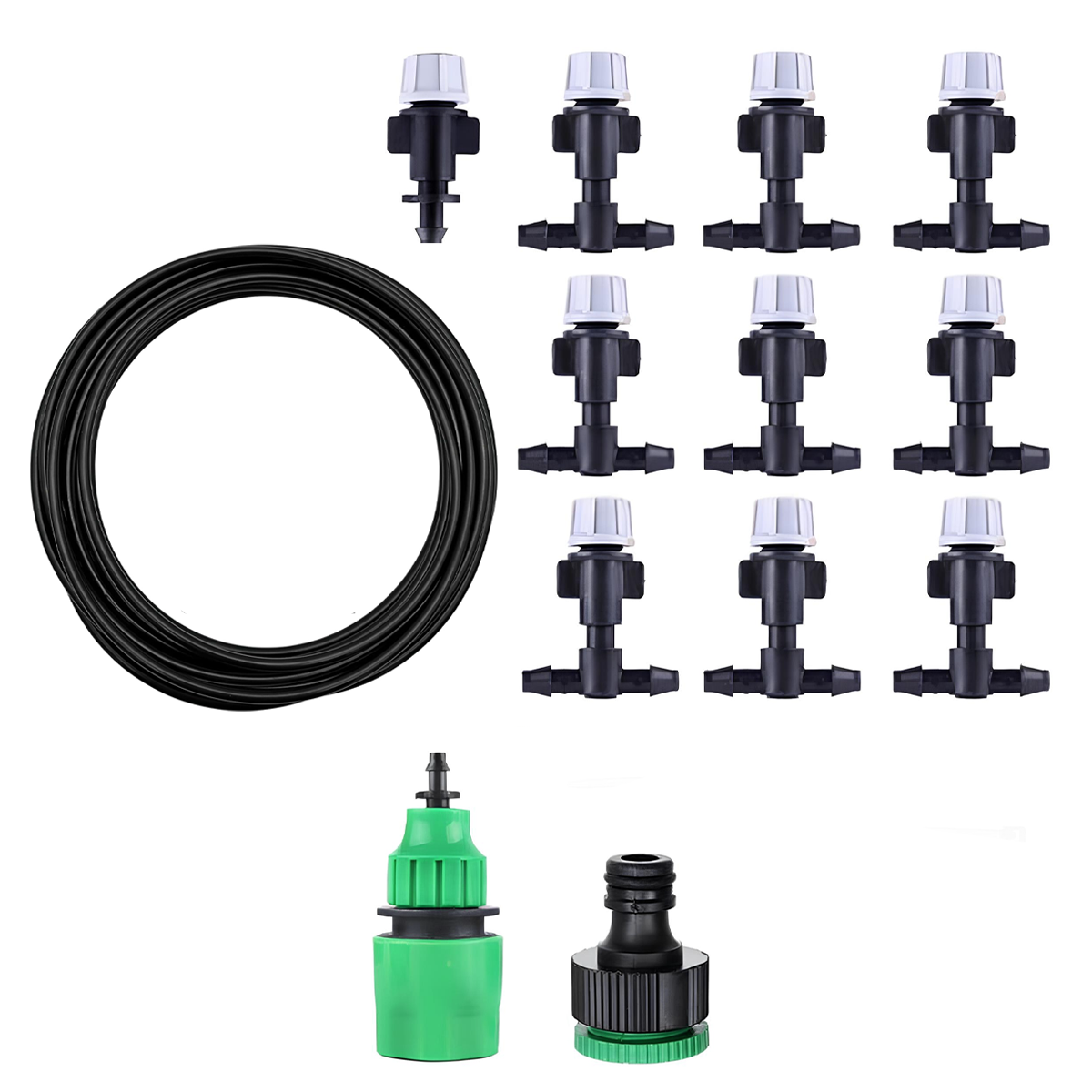 2 PZ Kit système d'arrosage automatique nébuliseur pour extérieur, câble de 10 m