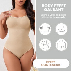 3 Body gainant sans manches femmes avec bretelles réglables et tissu élastique