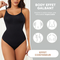 3 Body gainant sans manches femmes avec bretelles réglables et tissu élastique