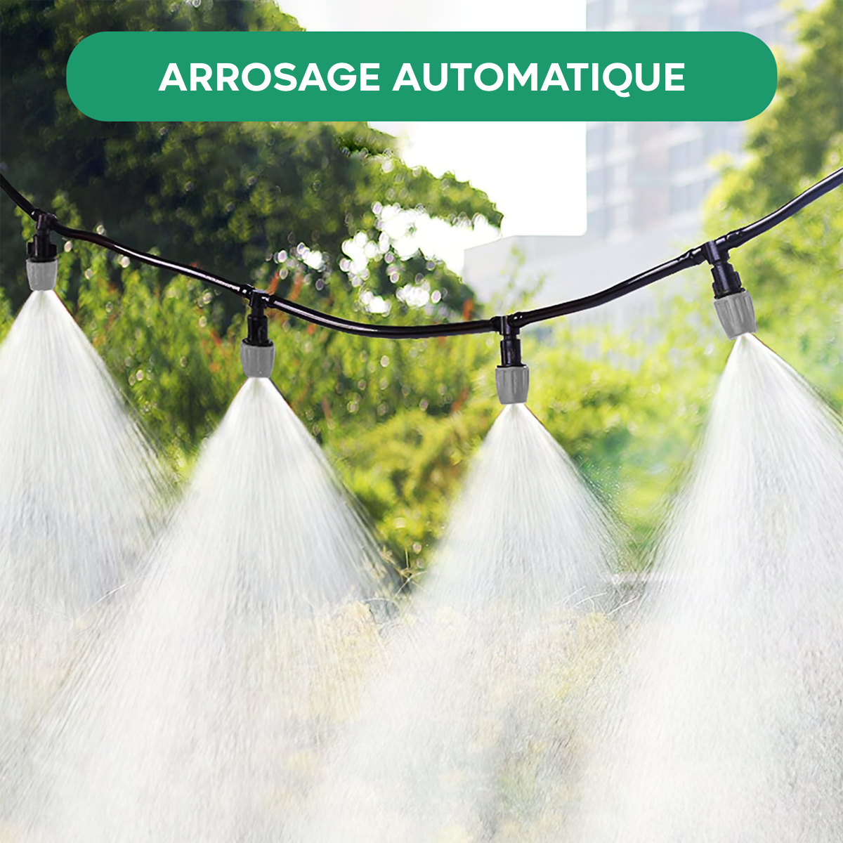 2 PZ Kit système d'arrosage automatique nébuliseur pour extérieur, câble de 10 m