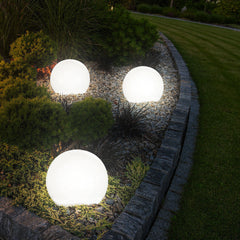 2pz Lampe Sphère Recharge Solaire 10cm pour Extérieur Piquet Plantable Jardin