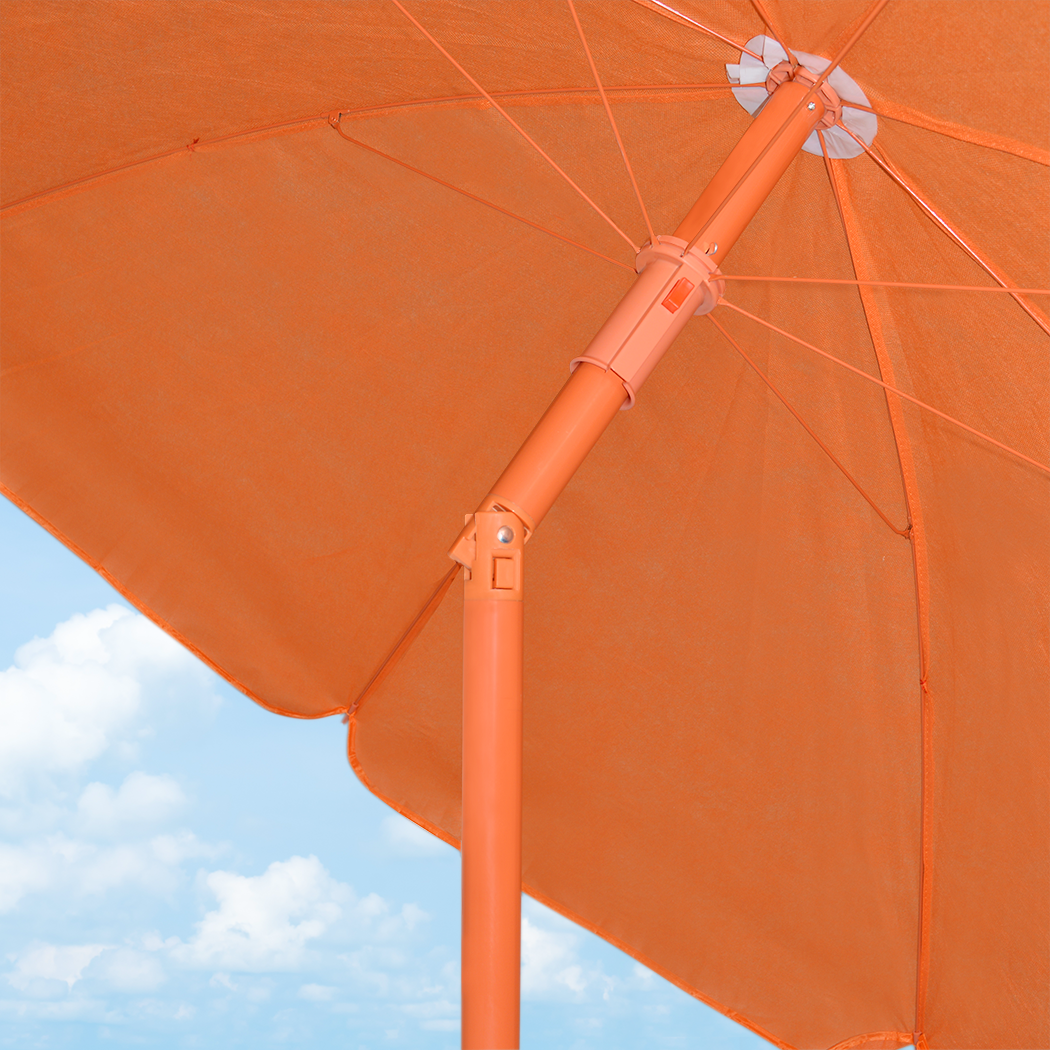 Parasol de Plage TNT Palinuro H185cm Inclinable 8 Bâtons Poteau en Aluminium
