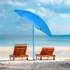 Parasol de Plage TNT Palinuro H185cm Inclinable 8 Bâtons Poteau en Aluminium