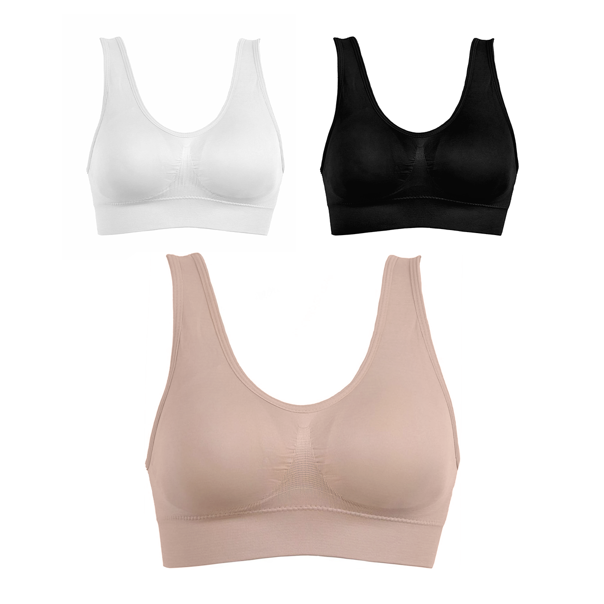 Soutien-gorge de sport Top sans armature avec épaule large respirante élastique